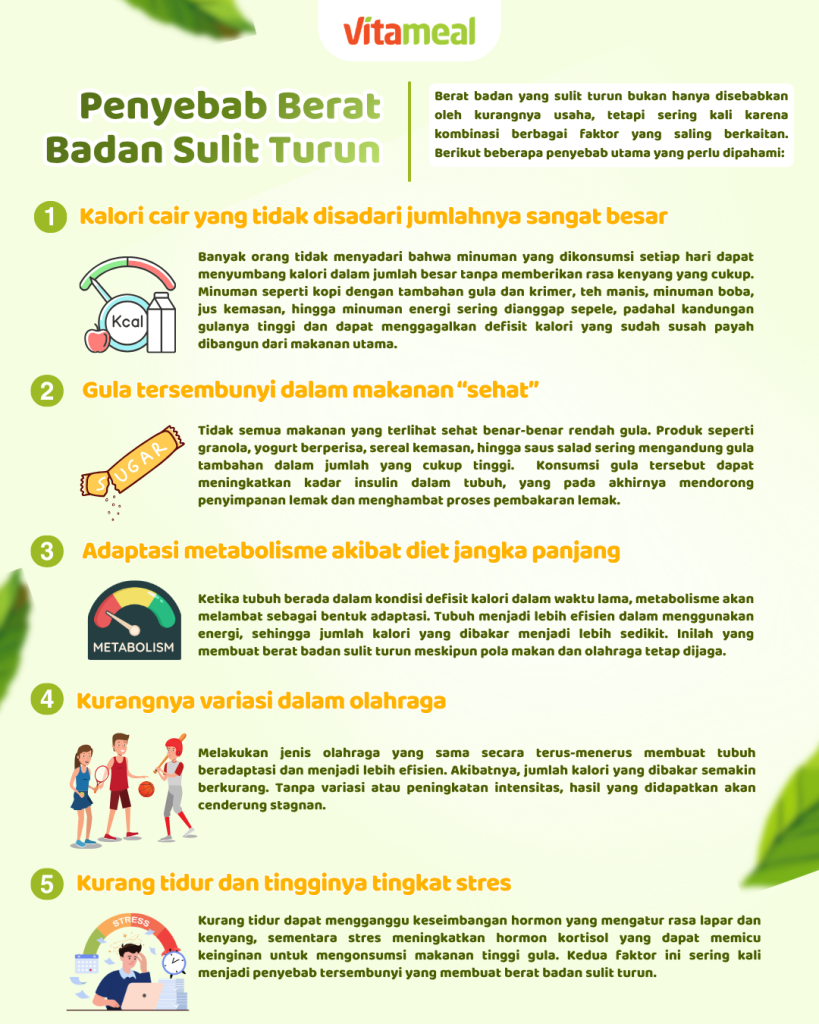 berat baan sulit turun